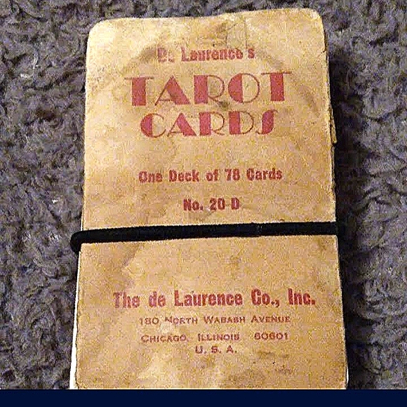 Antique c.1919 ORIGINAL de Laurence's RARE ORANGE deck Tarot Cards - Picture 11 of 12